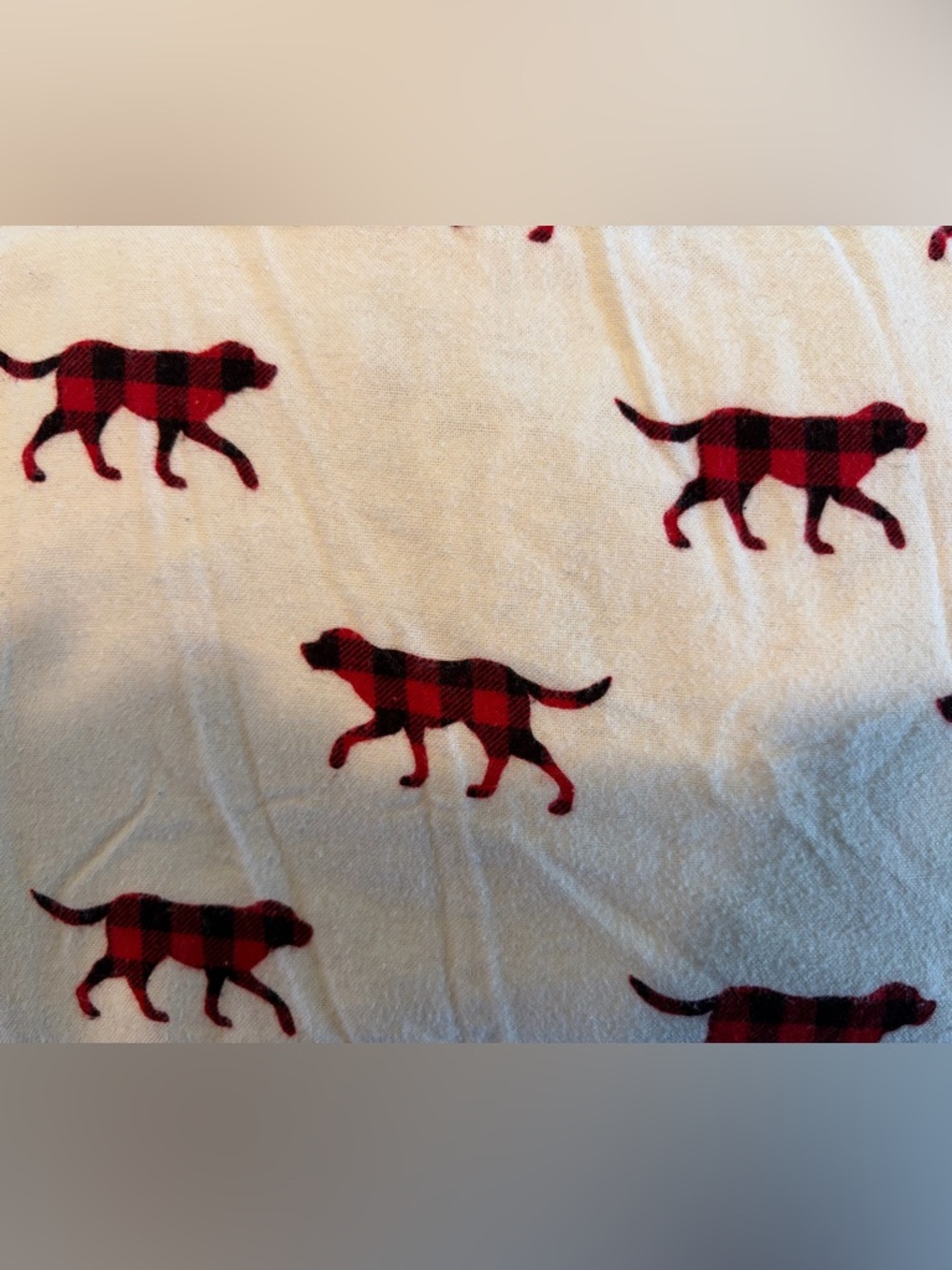 L.L.Bean Women’s S Reg Flannel Pajama Pants Buffalo Plaid Dog Print